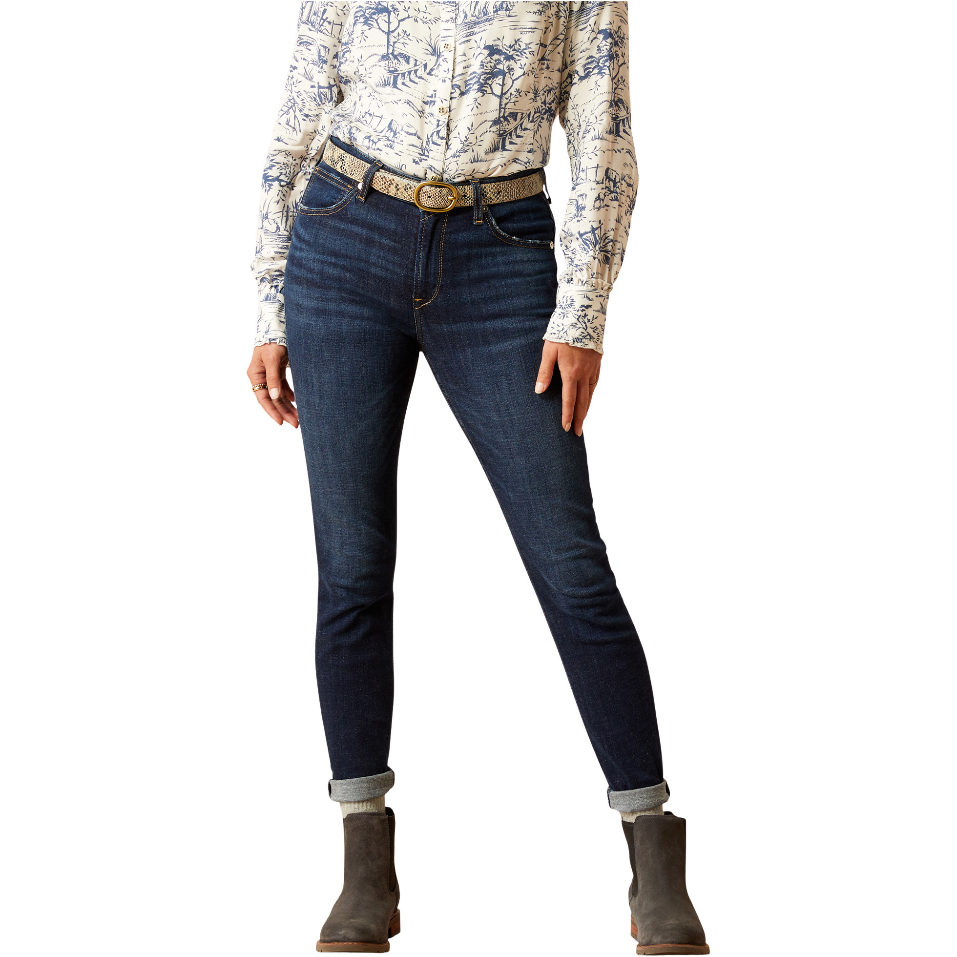 2025 Ariat Femmes Haute Taille Fine Sangle 10051887 - Puerto Rico